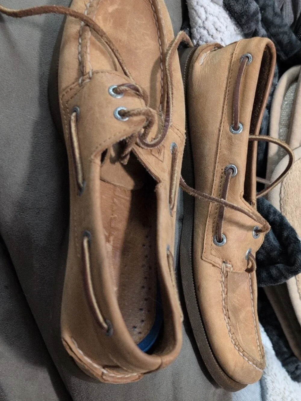 Sperry Dark Brown Boat Shoe Sole with Contrast Stitching